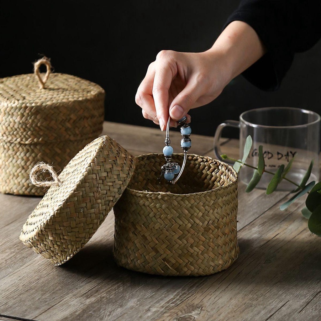 Giỏ Đan Lát Đựng Hoa Trang Trí Nhà Cửa