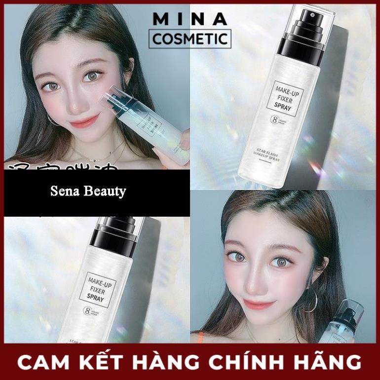 Xịt khóa trang điểm cố định lớp make up Star Flash Spray 8 Hours Wear 100ML Mina Cosmetic | BigBuy360 - bigbuy360.vn
