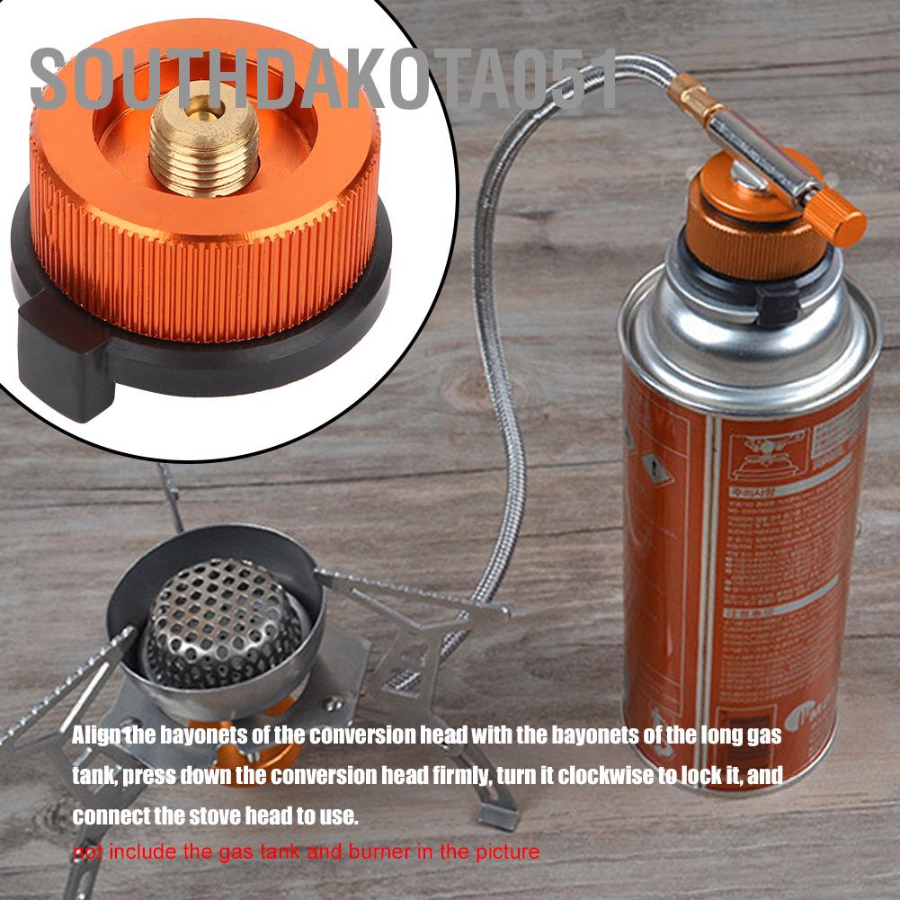 Hàng HOT Đầu Nối Chuyển Đổi Bình Gas Cắm Trại Tiện Lợi hình tròn Đầu đốt bếp cắm trại ngoài trời【Southdakota051】