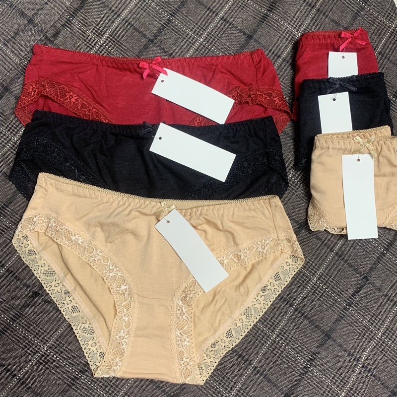 Quần lót, quần chip cotton phối ren xinh