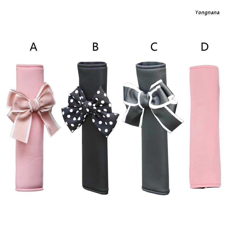 Vỏ bọc gối tựa đầu gắn dây đai an toàn xe hơi bằng vải bông thoáng khí có thể điều chỉnh cho bé