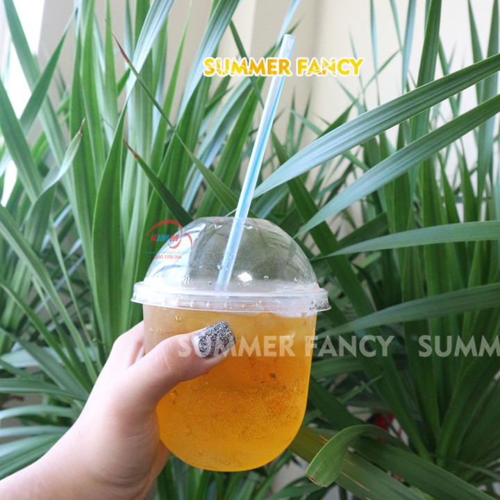 50 Ly PP 360ml bầu nắp cầu, nắp bằng có thể cán màng nhiệt - Plastic cup 12oz 350ml