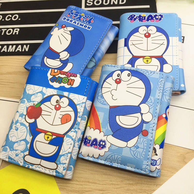 Ví tiền in hình doraemon nhỏ gọn dễ thương thời trang cho nam và nữ