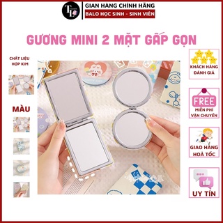 Gương Gập Mini 2 Mặt, Gương Trang Điểm Cute TL-nhiều màu sắc