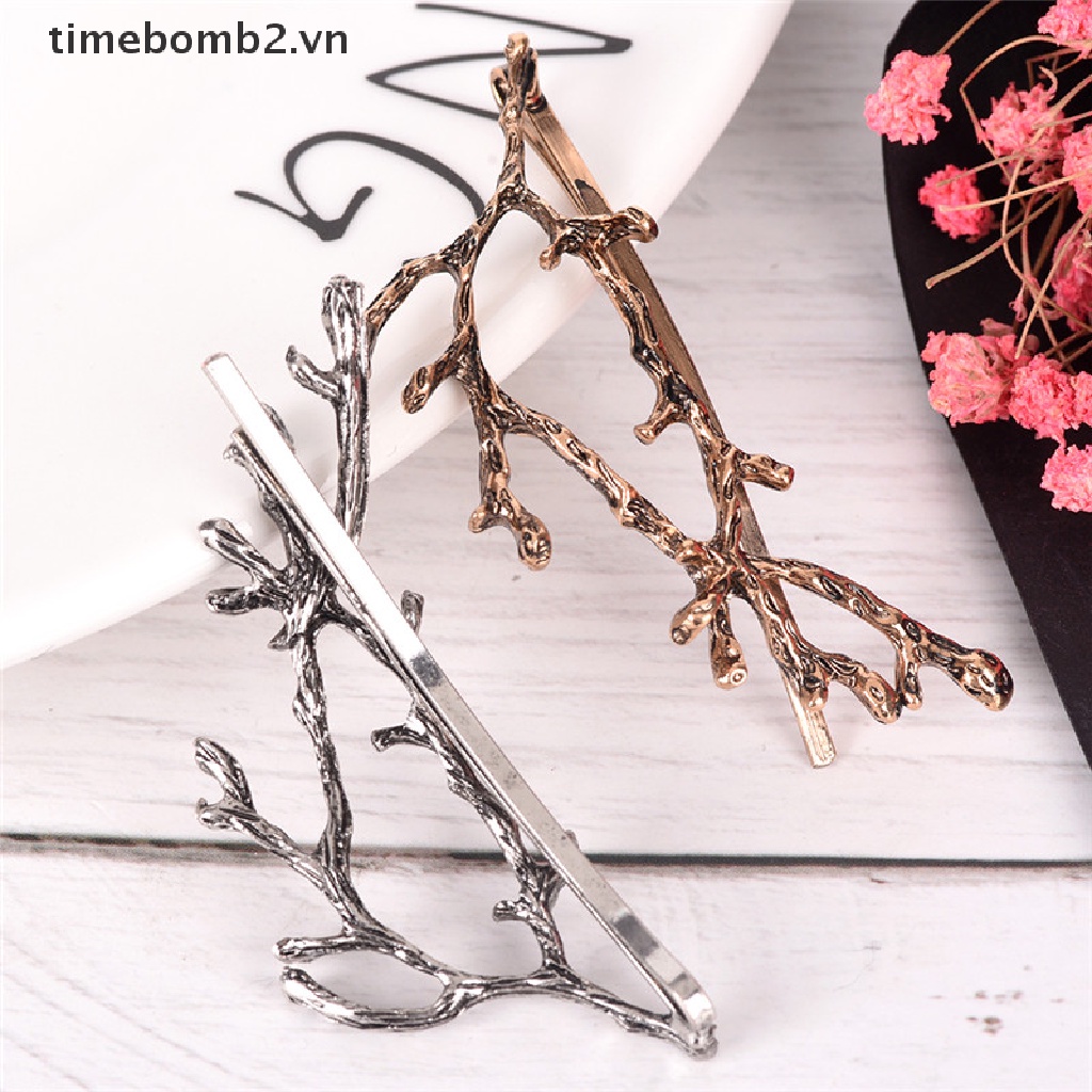 Kẹp Tóc Hình Cành Cây Bằng Kim Loại Màu Vàng / Bạc Cho Nữ Kẹp Tóc Hình Cành Cây Bằng Kim Loại Màu Vàng / Bạc Thời Trang Cho Nữ