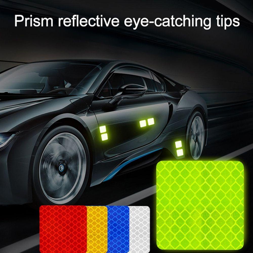 Alison Set 10 Miếng Dán Phản Quang Cảnh Báo An Toàn Hình Tròn / Ngôi Sao Cho Xe Mô Tô