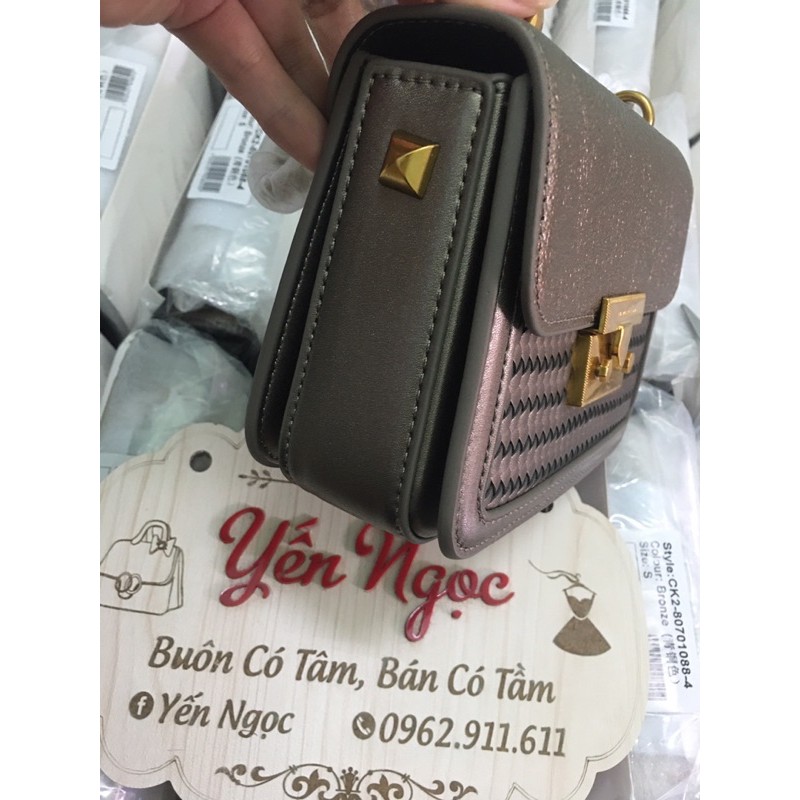 Túi xách đinh sườn đan - clip shop tự quay