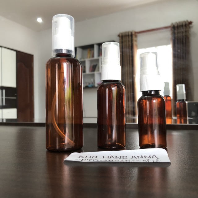 20 chai Xịt sương, xịt giọt chai nâu/ Trong suốt 100ml/ 70ml / 50ml / 30ml- combo 20 chai xịt phun sương , xịt nhỏ giọt
