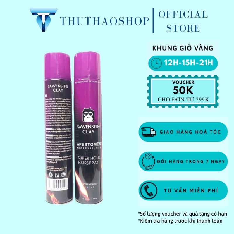 Gôm Xịt Tóc VOLCANIC 350ML - siêu cứng và thơm !!!