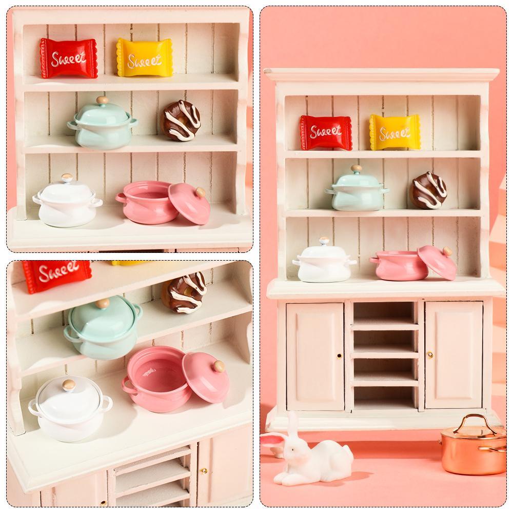 Mô Hình Nồi Nấu Ăn Mini Kèm Nắp Đậy Tiện Dụng Cho Nhà Bếp