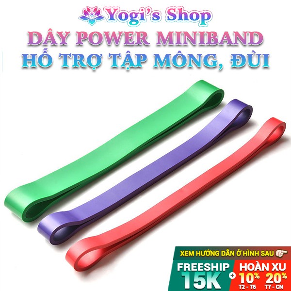 Dây Kháng Lực Power Miniband Tập Mông, Đùi, Tay, Vai | Dây Tập Miniband Yoga Và GYM