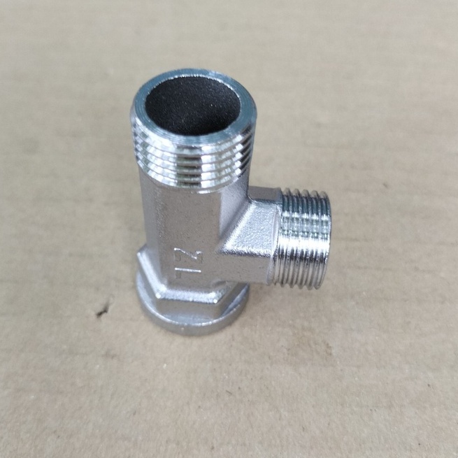 Tê Inox 2 đầu ren ngoài 1 đầu ren trong