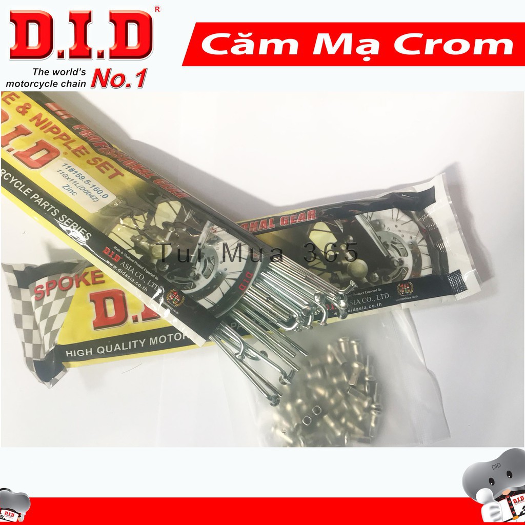 Căm Mạ Crom DID Bánh Trước, Sau Dream, Wave, Wave RS, Sirius, Exciter 135 ( Thái Lan )