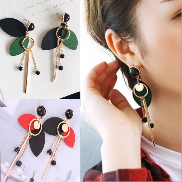 Bông tai gỗ dễ thương BT162 Hàn Quốc