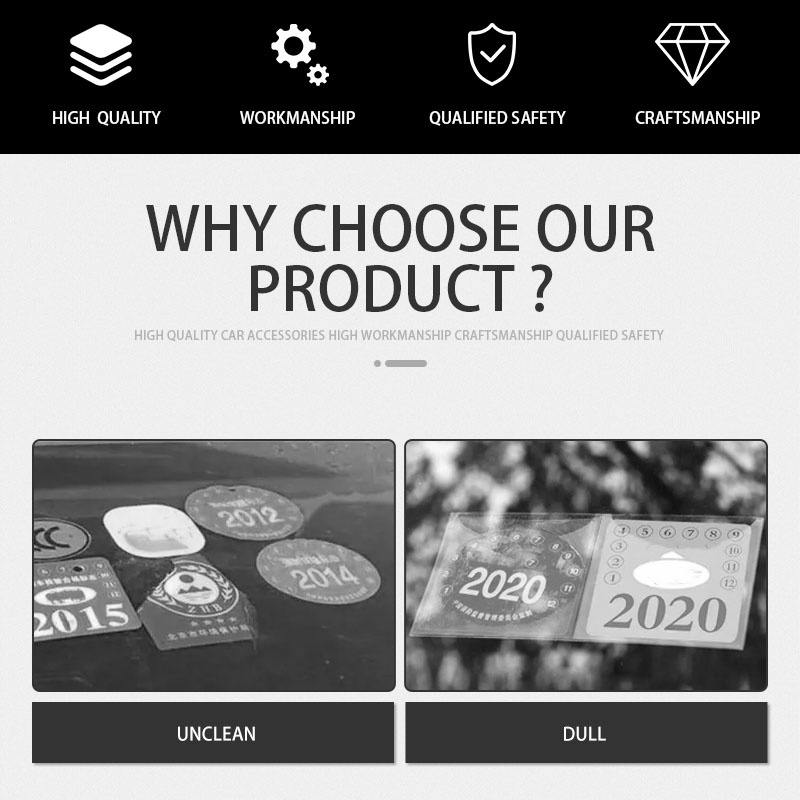 Thép không gỉ Người giữ Roadtax Xe hơi Nhãn dán Kính chắn gió Tự động Đa năng Dán đường Thuế Trang trí Phụ kiện Thay thế Ô tô