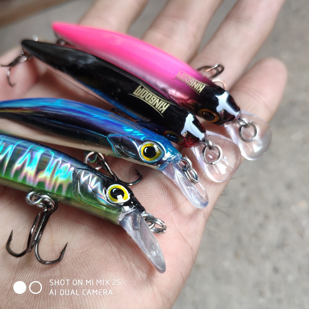 Cần câu cá ❤️FREE SHIP❤️ MG5 - Mồi giả câu chẽm Minnow Kingdom 9506 dài 8cm Lưỡi bkk số 8 - Phụ kiện đồ câu cá chính hãn