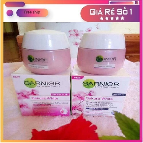 💥🎯FREE SHIP - HÀNG NỘI ĐỊA THÁI🔥👍 Kem Ngày hoặc Đêm Dưỡng Trắng Da Garnier Sakura White