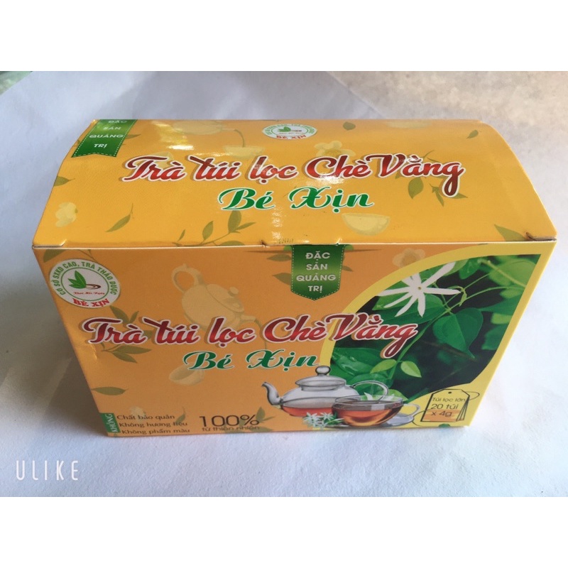 Trà lá chè vằng túi lọc BÉ XỊN  20 gói 4gr SẢN PHẨM CƠ SỞ ĐẠT GIẢI NÔNG THÔN TIÊU BIỂU