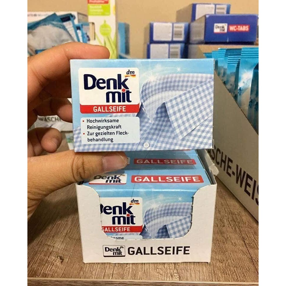 Bánh xà phòng làm sạch cổ áo Denkmit Hàng Đức có Bill ảnh sau