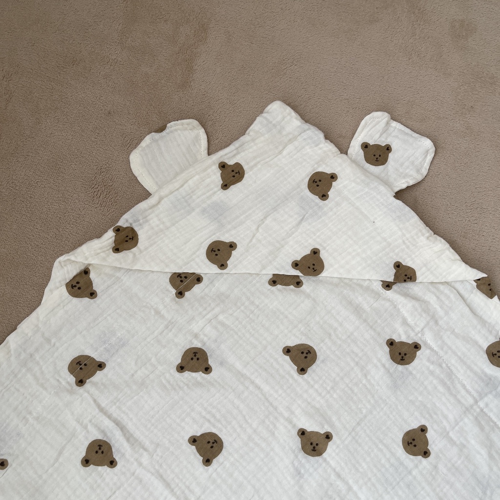 Ủ sơ sinh hè xô muslin cao cấp CHIPMUNK mềm mại, thoáng khi, an toàn cho bé