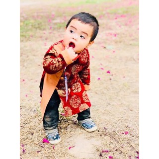 Áo dài thiết kế bé trai( hạc tây)