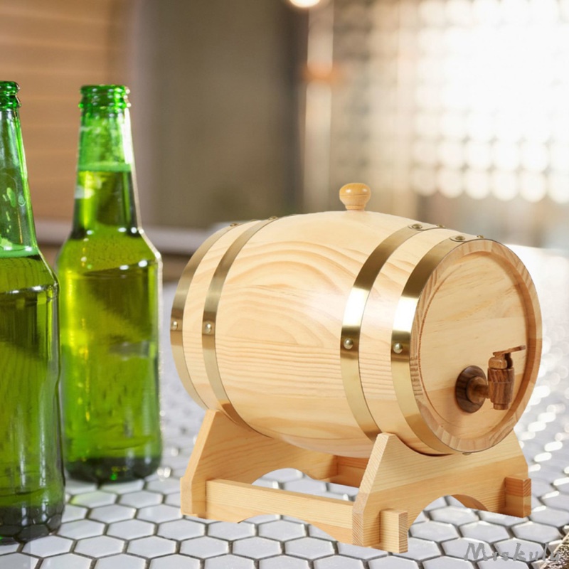 Thùng Đựng Rượu / Whisky / Rượu Kiểu Quả Thông Kèm Giá Đỡ Độc Đáo Trang Trí Nhà Hàng