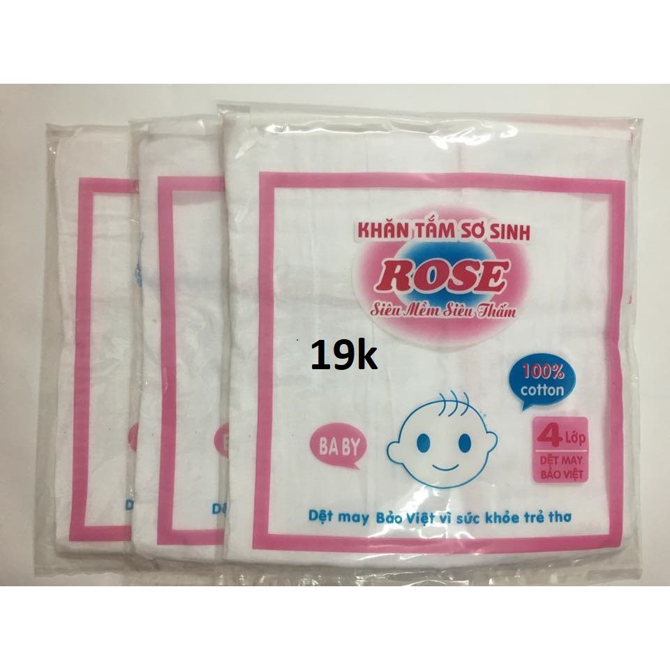 Khăn Tắm Rose 4 Lớp, Khăn Xô Tắm Cho Bé Sơ Sinh