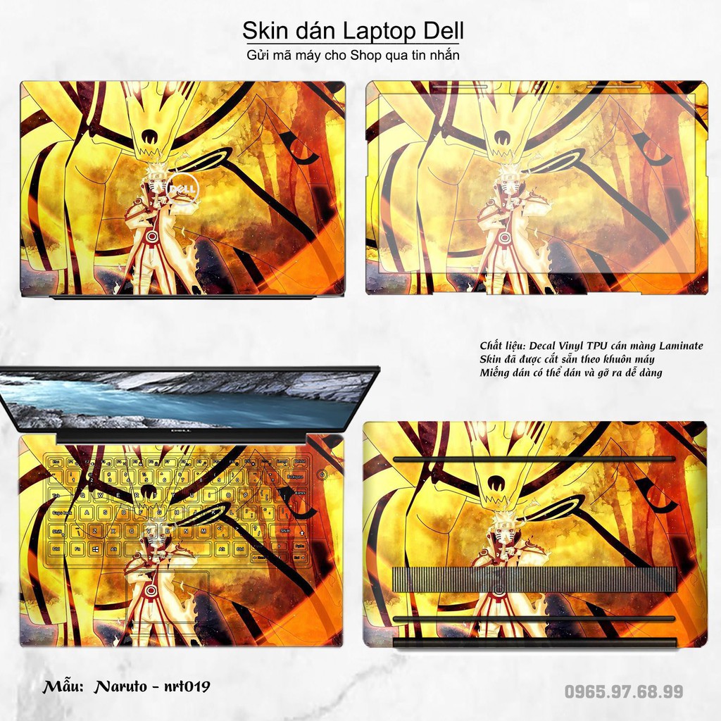 Skin dán Laptop Dell in hình Naruto (inbox mã máy cho Shop)