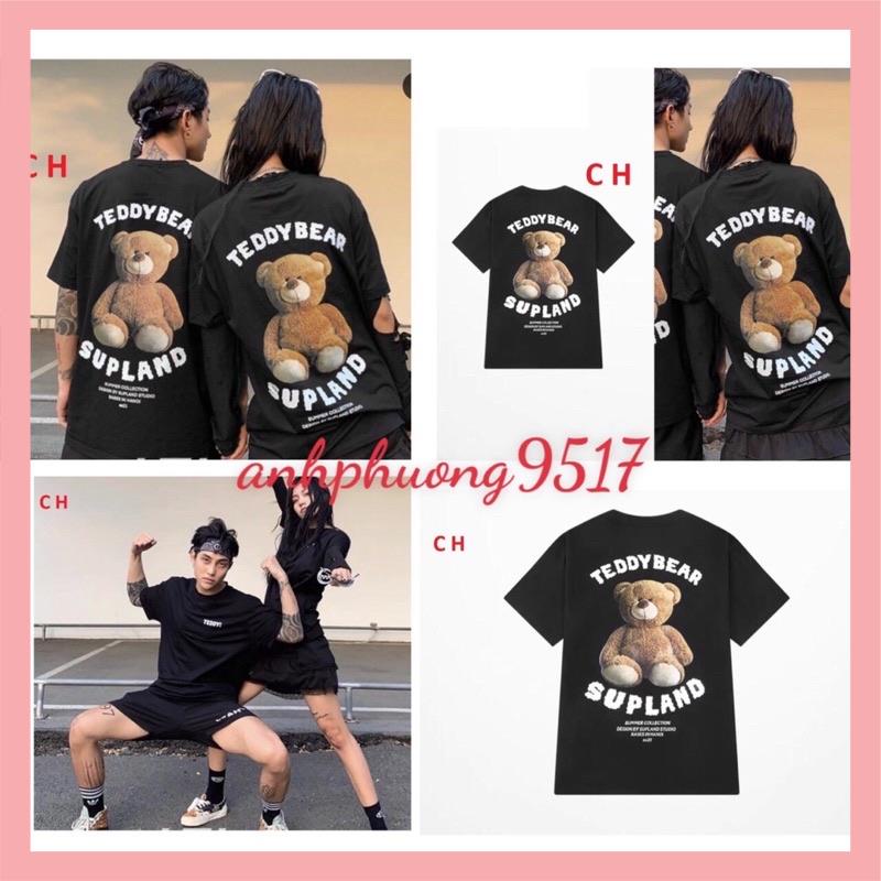 Áo Thun Nam Nữ Cổ Tròn Unisex Form Rộng Gấu Ted dy☘Phông Basic Cotton Oversize Sad boiz cá tính trend 2022 giá rẻ