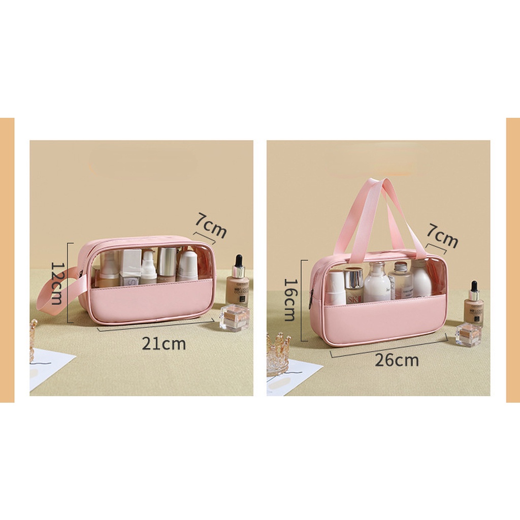 Túi Đựng Mỹ Phẩm Da pu Chống Thấm Nước Sức Chứa Lớn Tiện Dụng