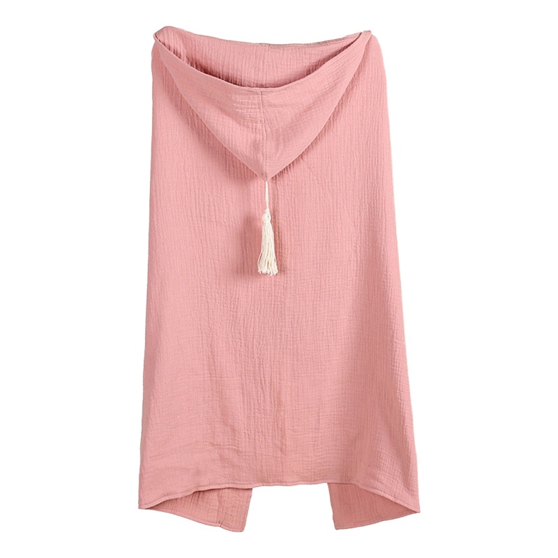 Khăn Tắm Cotton Muslin 4 Lớp Có Mũ Trùm Cho Bé