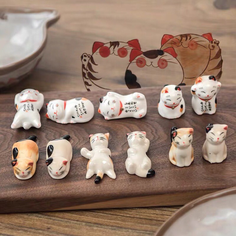 [Michi Art Store] Gác cọ, gác đũa sứ cute nhiều mẫu dùng trang trí décor phong cách Nhật Bản