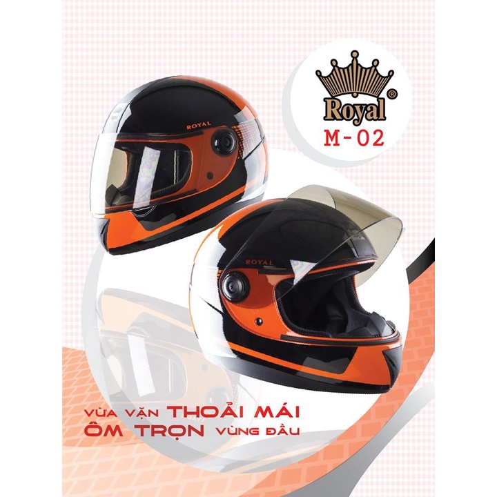 Mũ bảo hiểm fullface Royal M02 tem