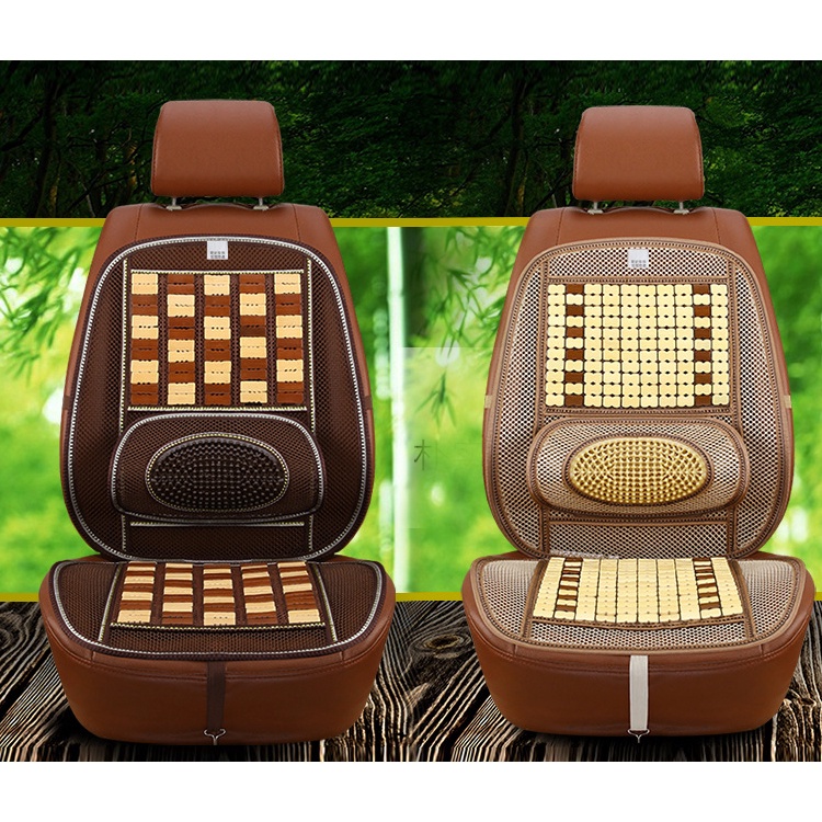 Lót Ghế Ô Tô Hạt Gỗ Đan Lưới Cao Cấp , Áo Bọc Ghế ô tô xe hơi Hạt Trúc massage chống đau mỏi