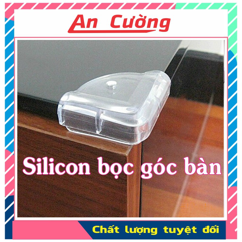 Bọc cạnh bàn Silicon 💖𝑭𝑹𝑬𝑬𝑺𝑯𝑰𝑷💖 Bịt góc vuông cạnh bàn, cạnh kính an toàn cho bé