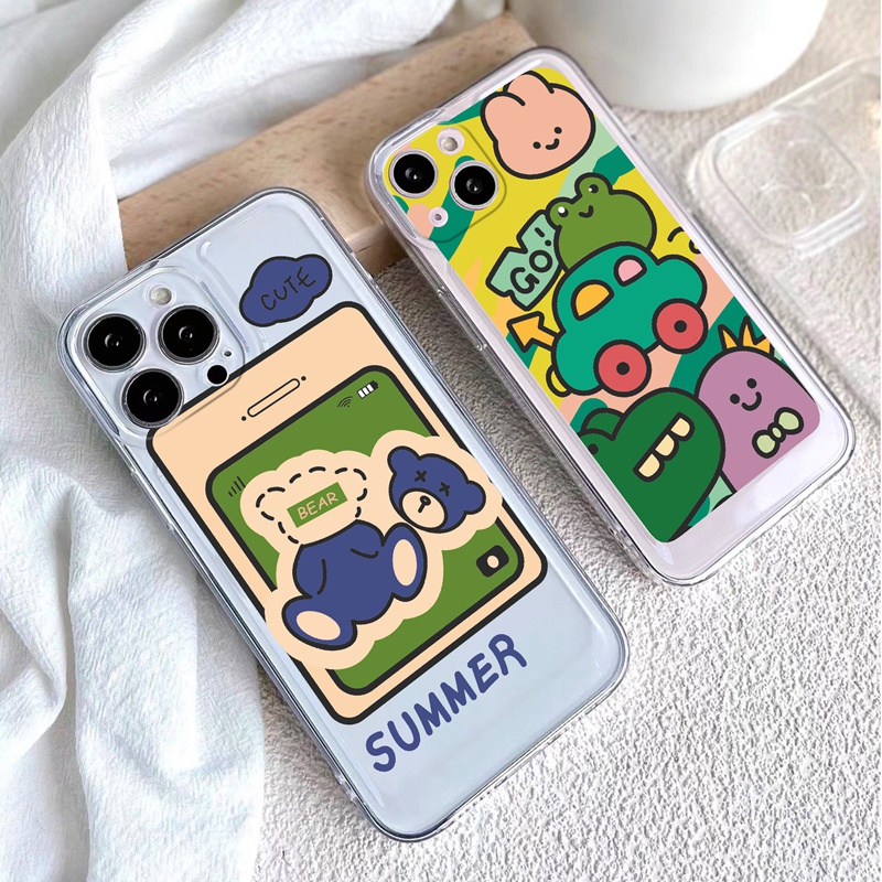 Suntaiho Ốp lưng iphone Ốp Điện Thoại mềm trong suốt in graffiti thích hợp cho iPhone 11 12 13 pro promax Xs Max XR 7 8 Plus
