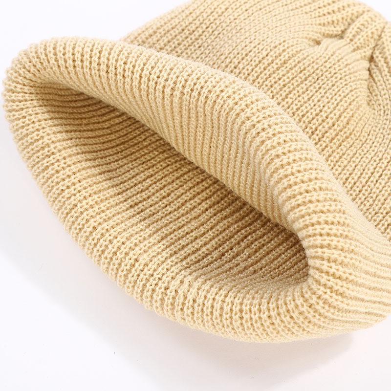 Mũ nón beanie nam nữ ngắn trơn nhiều màu chất len dày dặn; M04 - BONMIE