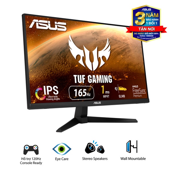 [Rẻ vô địch] Màn hình Gaming Asus TUF VG249Q1A 23.8Inch 1ms 165Hz IPS Tích hợp Loa (Bảo hành Hãng 36 tháng)