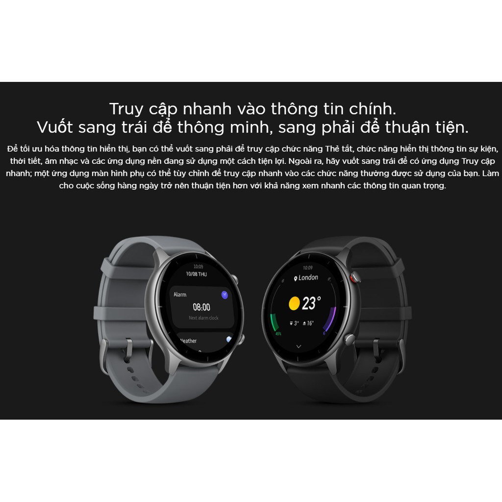 Đồng Hồ Thông Minh Cao Cấp Amazfit GTR 2e Hàng Chính Hãng Bảo hành 12 tháng