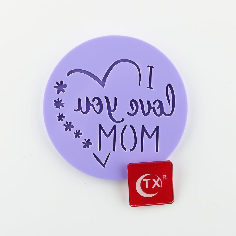 .Khuôn Cắt Bánh Waffle Tạo Hình Chữ Happy Mother Day Độc Đáo DIY