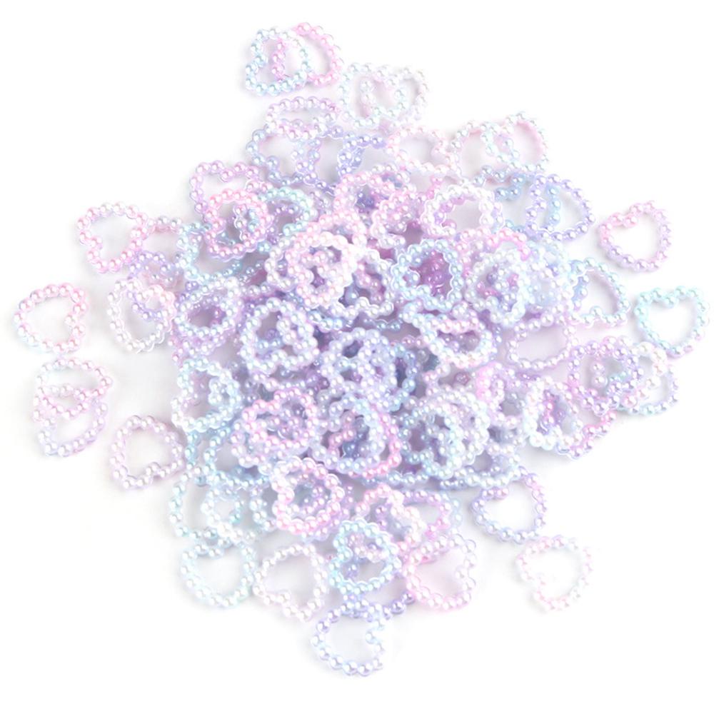 Ốp Lưng Phẳng In Hình Trái Tim DYRUIDOJ|Phụ Kiện Trang Trí Móng / Điện Thoại Màu Gradient Xinh Xắn