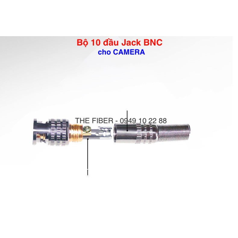 Bộ 10 đầu Jack BNC dạng lò xo dùng cho cáp đồng trục