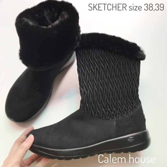 Giày boots SKECHER đen cổ cao