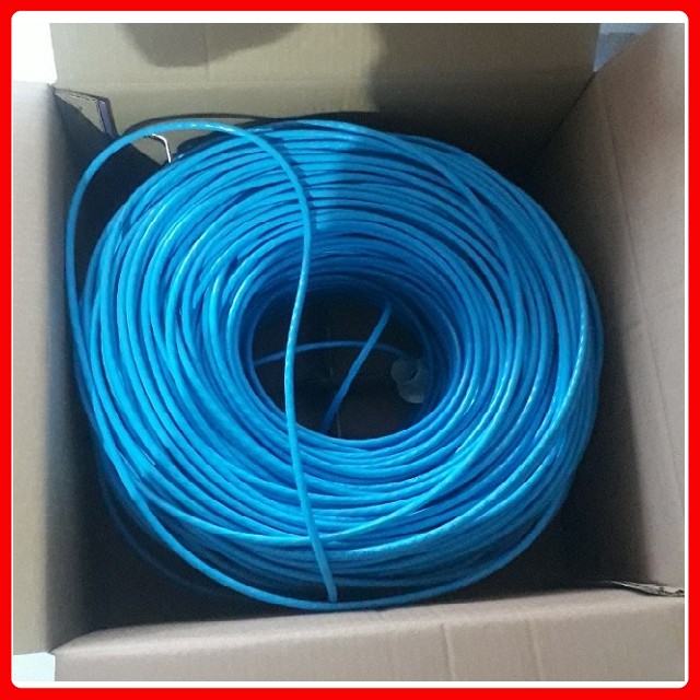 Dây mạng Cat 6 ADB xanh dương Chính hãng [Cuộn 305m Lõi chữ thập chống co dãn]