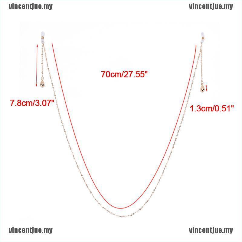 Dây Đeo Mắt Kính Hình Giọt Nước Phong Cách Cổ Điển, Có Dây Đeo