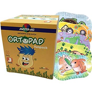 Hộp dán mắt chữa nhược thị Xuất xứ Italy - Ortopad Junior Funny pack - 50 miếng/hộp