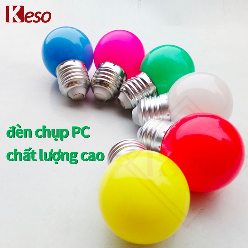 Keso bóng chanh đèn led 3w chống nước bóng nháy đèn trang trí ngoài trời 8 màu với hộp