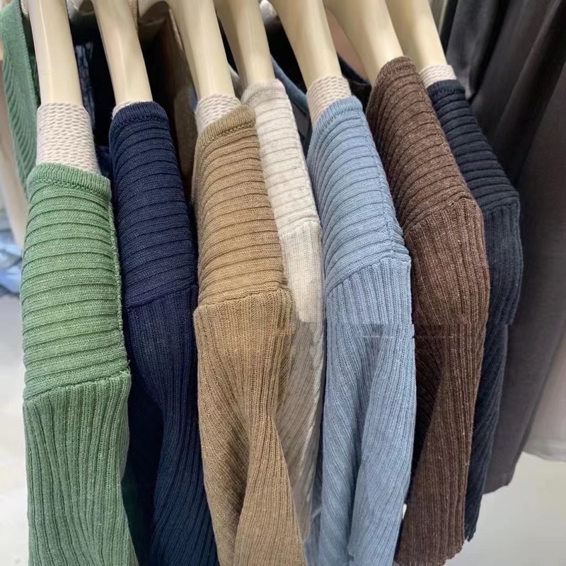 ÁO LEN MỎNG CỔ TRÒN CỘC TAY NHIỀU MÀU AL655 | BigBuy360 - bigbuy360.vn