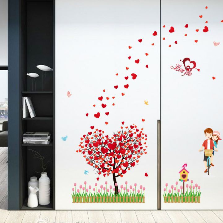 Decal dán tường Trái tim tình nhân 2 - MSP: DKN046