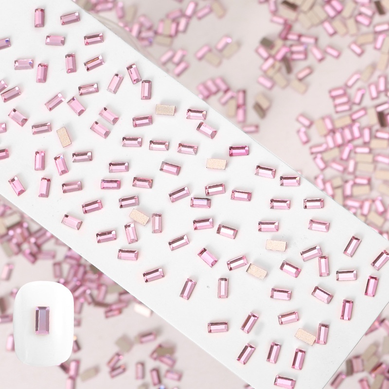 Phụ Kiện Đá Trang Trí Móng Tay Hình Dạng Đặc Biệt Màu Hồng Sáng DIY